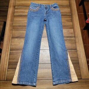 Bongo Denim Jeans Flair Decorative Legs - Size 14